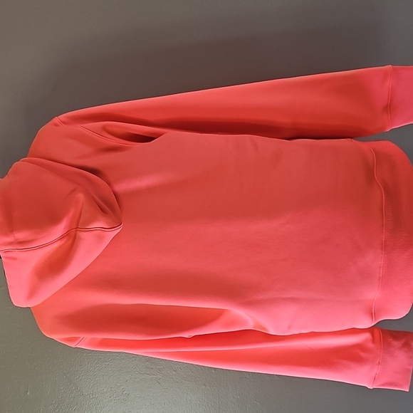 Under Armour Semi Fitted Large Logo Orange Pullover Sweatshirt Womens Size Large - Picture 3 of 14